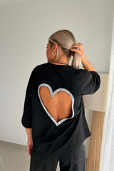 Tshirt dos nu noir