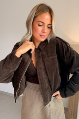 Veste moon flora marron