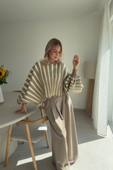 Pantalon beige à pince