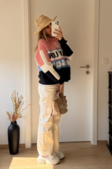 Jeans écru détails étoile