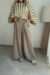 Pantalon beige à pince