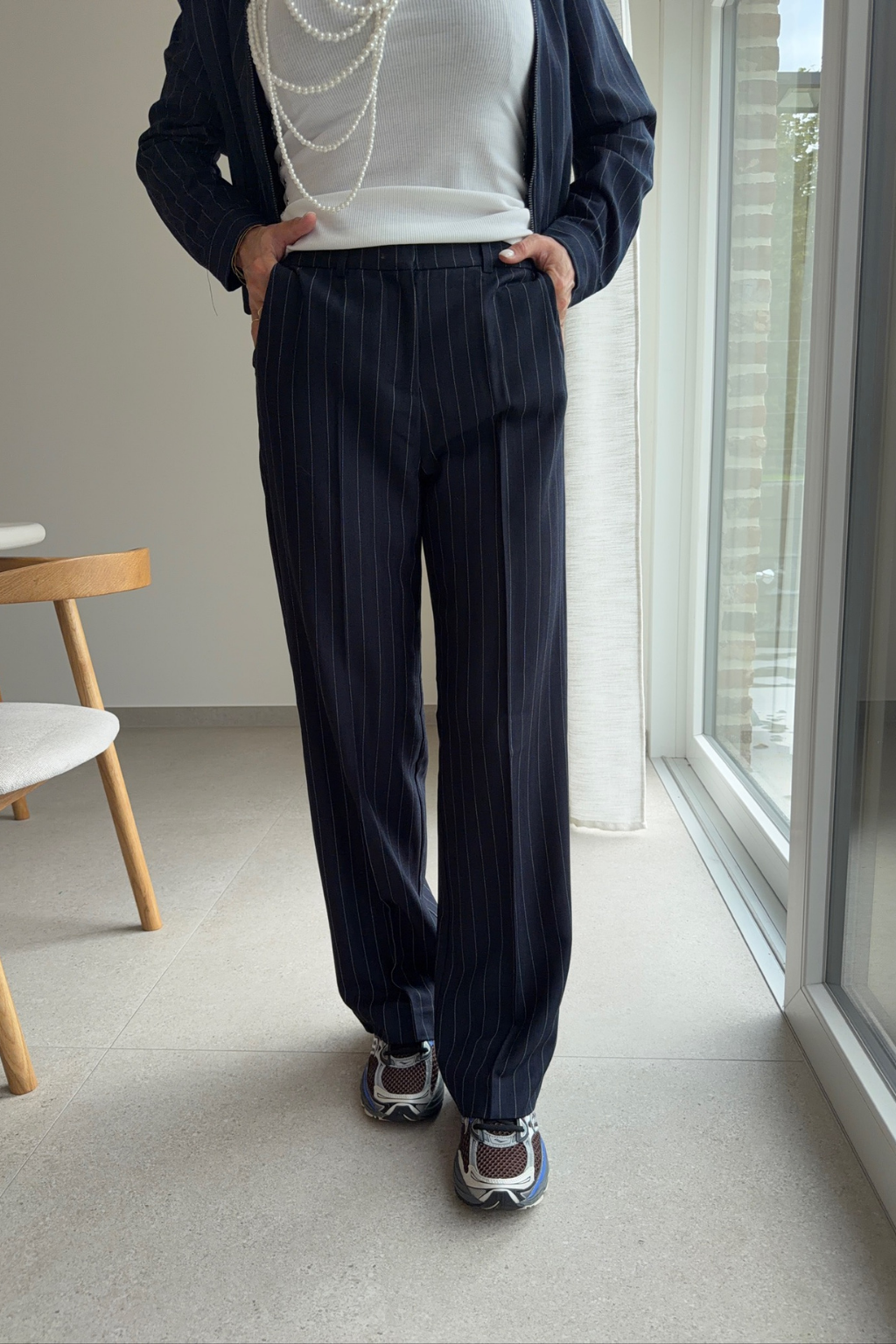 Pantalon aline bleu