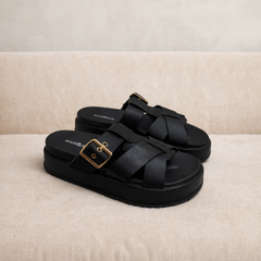 Sandales noires plateforme