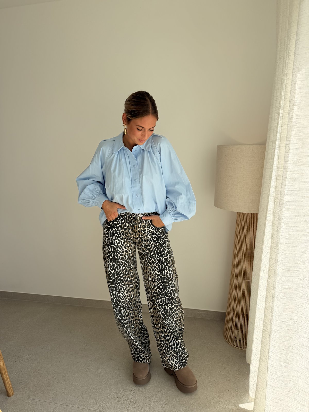 Chemise River bleue