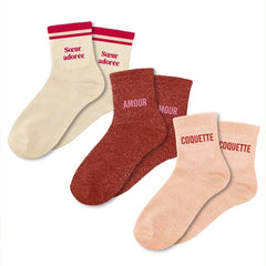 Coffret chaussettes à paillettes Soeur adorée