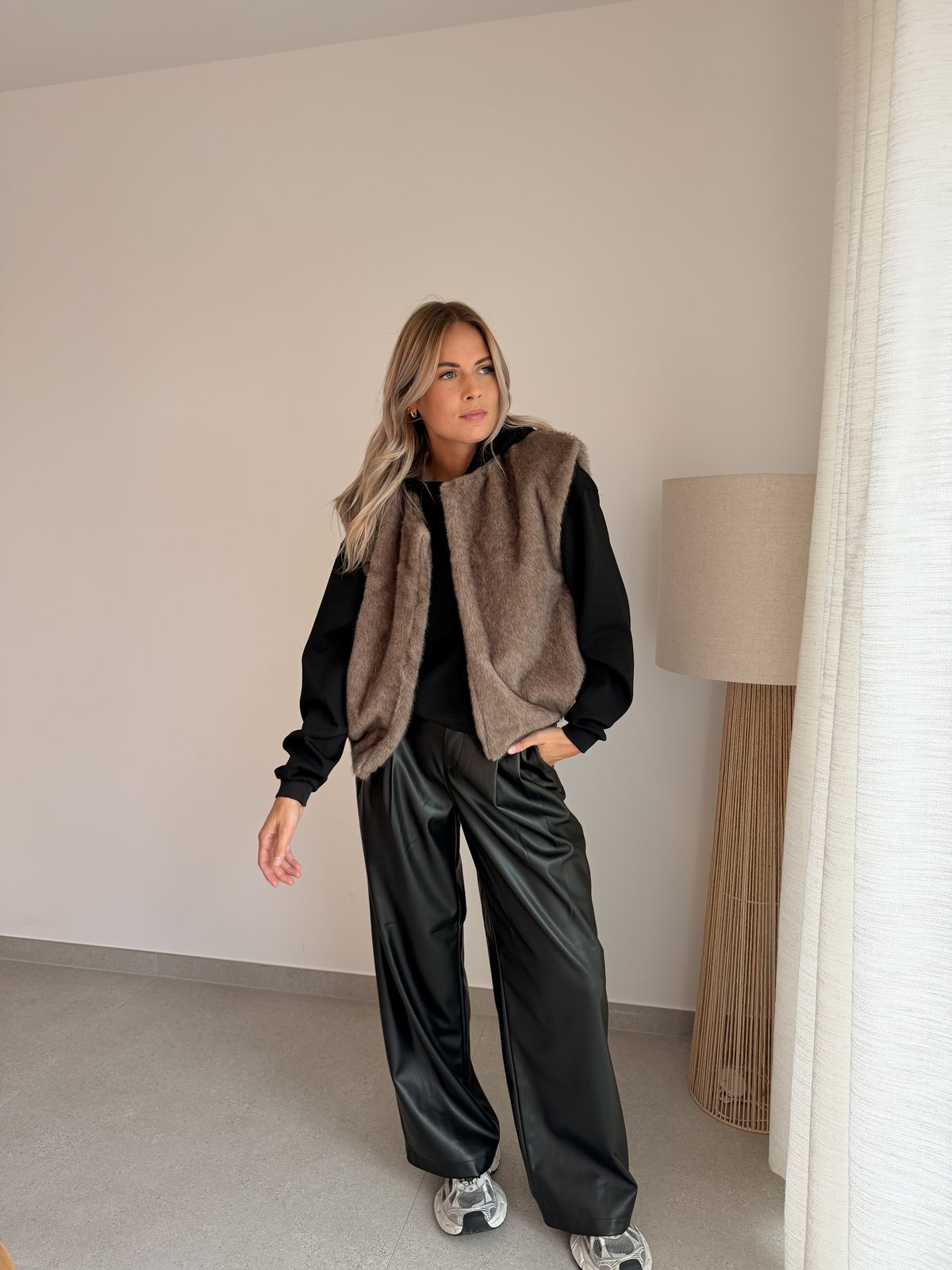 Gilet sans manches fourrure