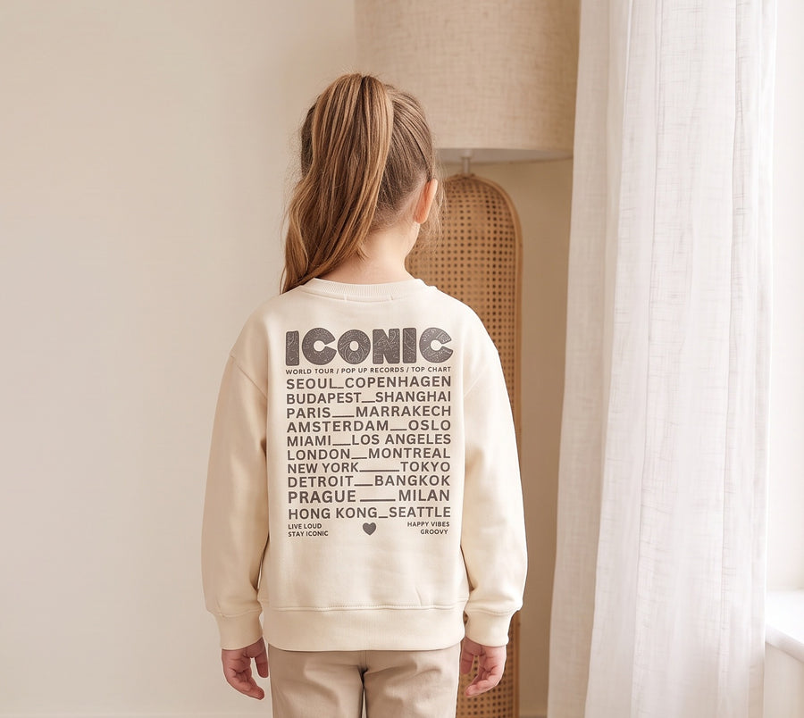 Pull Iconic beige enfant