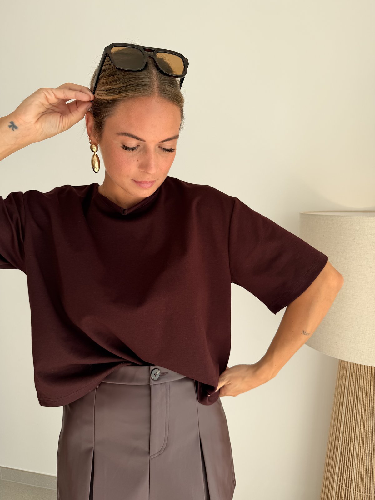 T-shirt bordeaux basic