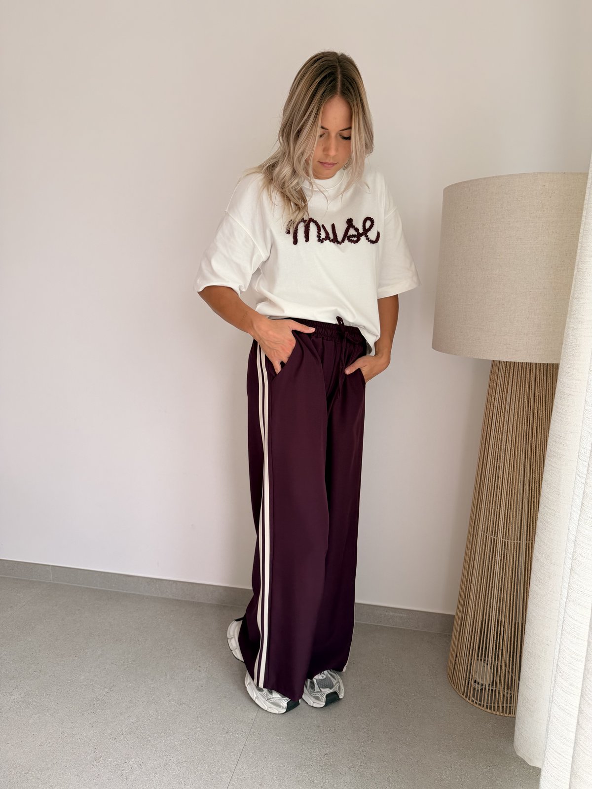 T-shirt Boris blanc et bordeaux